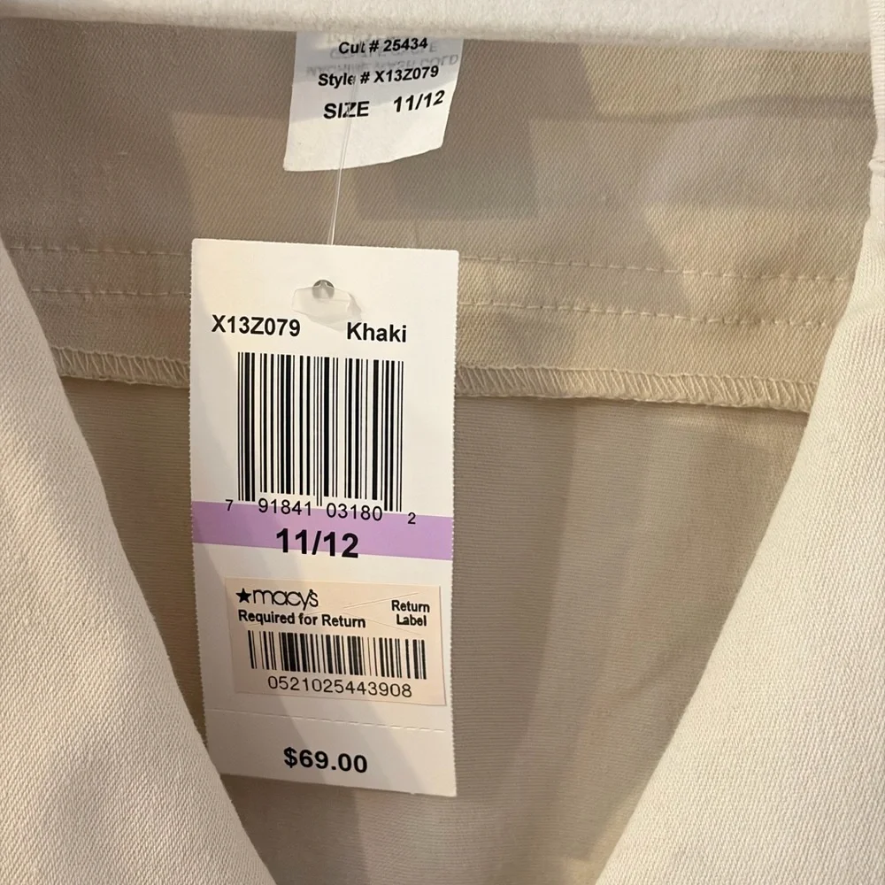 beige,‎ sleeveless, double-breasted belted trench mini dress. Size 11/12